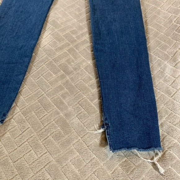 Frame Womens 26 Denim Jeans Blue Skinny Blainey Slits Distressed Medium Wash - Picture 12 of 12